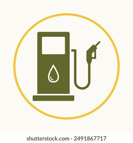 Fuel station trendy icon fantastic abstract vector illustration colorful artwork design