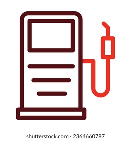 Die Kollektion von Vektordicken der Kraftstoffstation umfasst zwei Farbsymbole für die persönliche und kommerzielle Nutzung.
