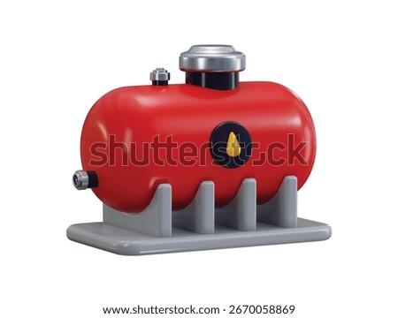 Fuel storage tank icon 3d render concept of oil, petrol, gas, fuel storage tank icon vector illustration