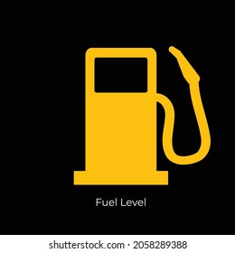 Fuel system dasboard warning sign symbol icon vector