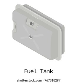 Fuel tank icon. Isometric illustration of fuel tank vector icon for web