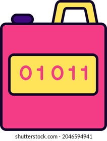 fuel tank icon in pink and yellow