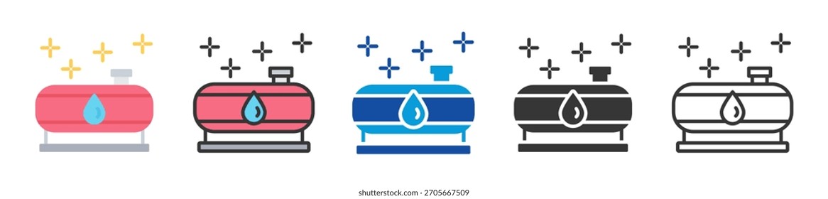 Conjunto de iconos de tanque de combustible Estilo múltiple Varias colecciones