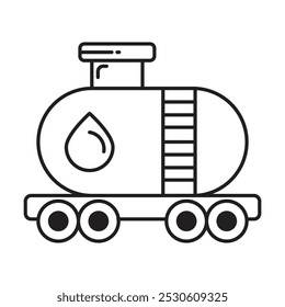 Fuel tank icon vector on white background