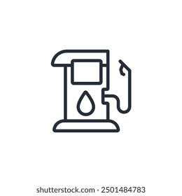 fuel tank icon. vector.Editable stroke.linear style sign for use web design,logo.Symbol illustration.