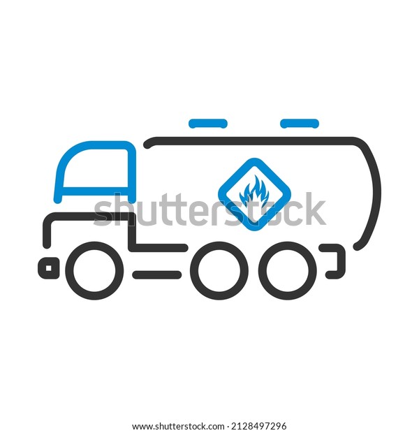 Fuel Tank Truck Icon. Editable Bold\
Outline With Color Fill Design. Vector\
Illustration.