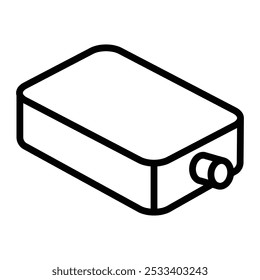Diseño de icono de línea de Vector del tanque de combustible