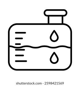 Fuel Tank Vector Line Icon Design