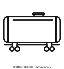Fuel tank wagon icon outline vector. City passenger. Metro train