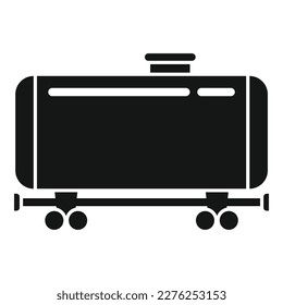Fuel tank wagon icon simple vector. City passenger. Metro train