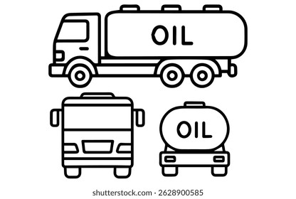 Fuel tanker icon in three projections on a white background vector
Vector icon cars