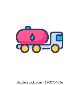 Fuel Tanker icon in vector. Logotype