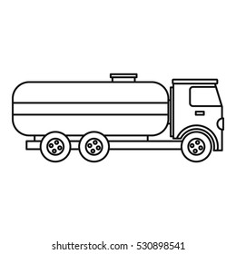 Fuel Tanker Truck Icon. Outline Illustration Of Fuel Tanker Truck Vector Icon For Webicon. Outline Illustration Of Vector Icon For Web