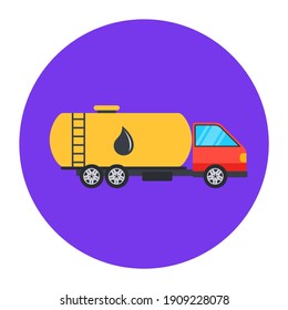 
Estilo vectorial del depósito de combustible, diseño de icono del contenedor de combustible en estilo plano de moda 