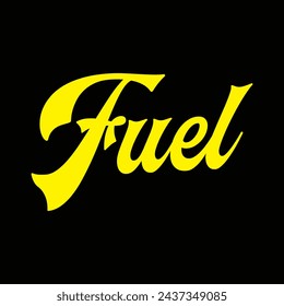 fuel text on black background.