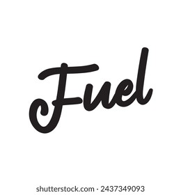 fuel text on white background.