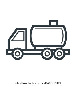 Fuel Truck Colored Vector Icon