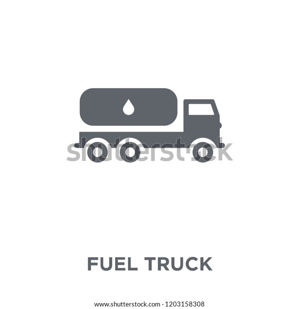 Fuel\
truck icon. Fuel truck design concept from  collection. Simple\
element vector illustration on white\
background.