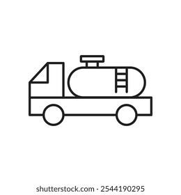 Fuel truck icon. isolated vector icon.