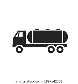 fuel truck icon. oil industry and fuel transportation symbol. isolated vector image in flat style
