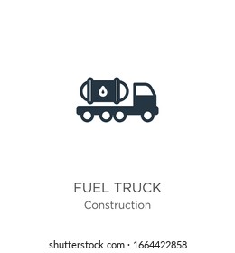 Fuel truck icon vector. Trendy flat fuel truck icon from construction collection isolated on white background. Vector illustration can be used for web and mobile graphic design, logo, eps10