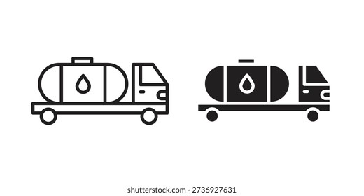 Fuel truck icons for web developers and designers,