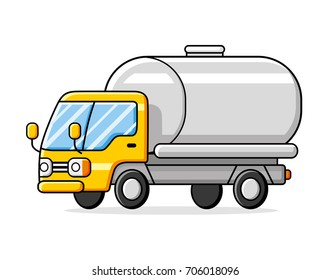 Fuel truck isolated