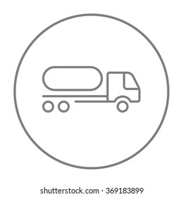 Fuel Truck Line Icon.