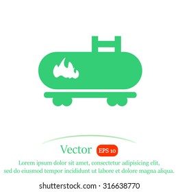 Fuel truck vector icon.