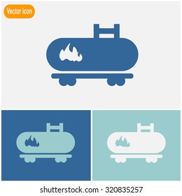 Fuel truck vector icon.