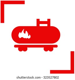 Fuel truck vector icon.