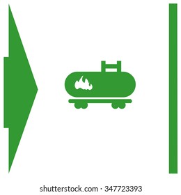 Fuel truck vector icon.