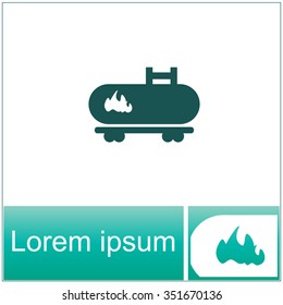 Fuel truck vector icon.