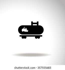 Fuel truck vector icon.