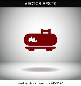 Fuel truck vector icon.