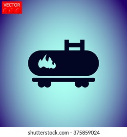 Fuel truck vector icon.