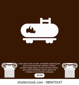 Fuel truck vector icon.