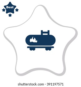 Fuel truck vector icon.