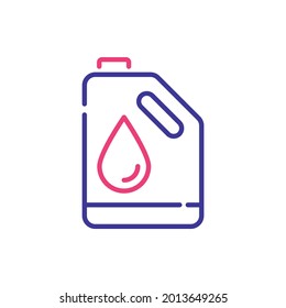 Fuel vector 2 colours line icon style illustration. EPS 10 file 