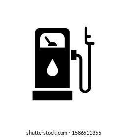 fuel vector icon in black flat design on white background
