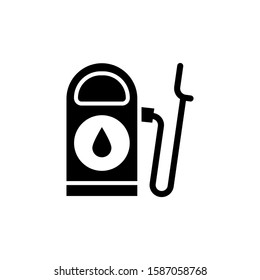 fuel vector icon in black flat design on white background