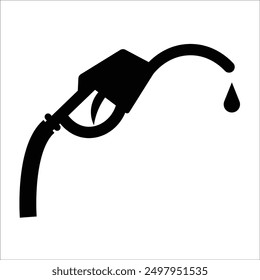 Icono de Vector de combustible. Ilustración negra aislada sobre fondo blanco para gráfico y Diseño web.
