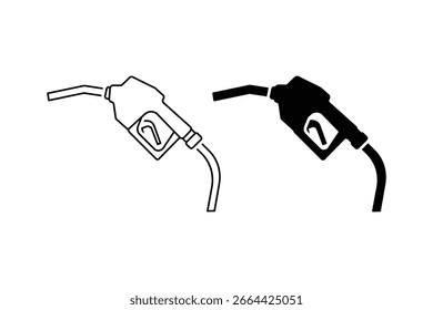 Icono de Vector de combustible. Ilustración negra aislada sobre fondo blanco para gráfico y Diseño web.