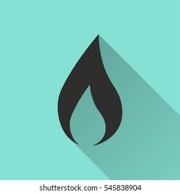 Fuel vector icon. Black illustration isolated on green background for graphic and web design.