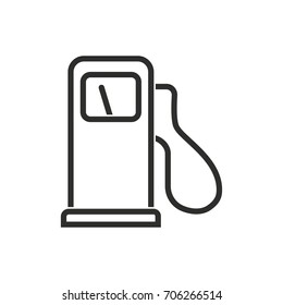 Fuel vector icon. Black illustration isolated on white background for graphic and web design.