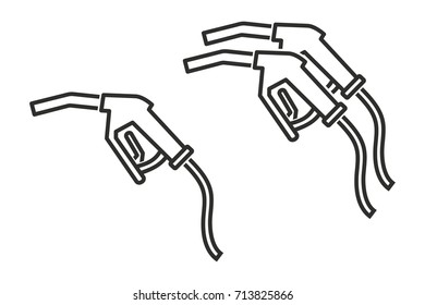 Fuel vector icon. Black illustration isolated on white background for graphic and web design.