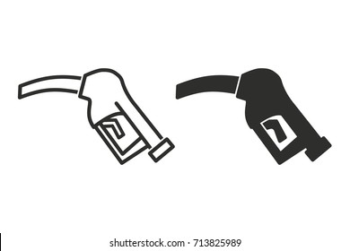 Fuel vector icon. Black illustration isolated on white background for graphic and web design.