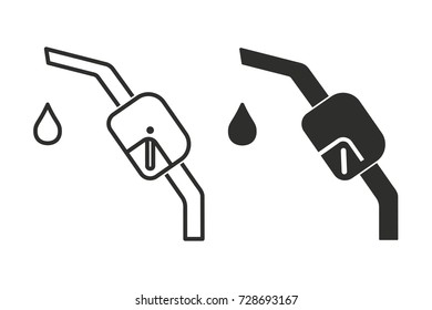 Fuel vector icon. Black illustration isolated on white background for graphic and web design.
