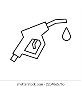 Fuel vector icon. vector illustration isolated on white background for graphic and web design. color editable