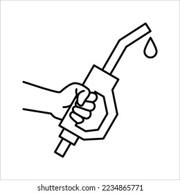 Kraftstoffvektorsymbol. Vektorgrafik einzeln auf weißem Hintergrund für Grafik und Webdesign. farbeditierbar
